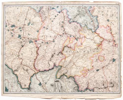 antique map of England, Wales and Scotland Railways and Stations Cruchley 1862